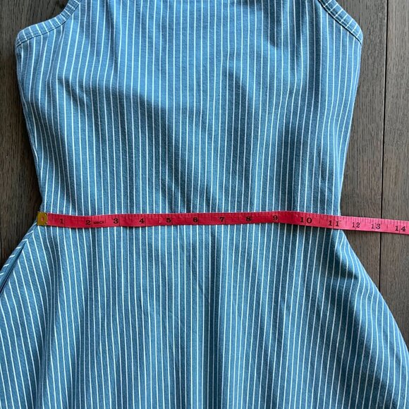 Pact Organic Cotton Bondi Stripe Midi Dress Blue White Size XS - Picture 6 of 7